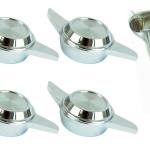 1 2 Bar Cut Chrome Knock-Off Spinners & Lead Hammer for Lowrider Wire Wheel