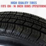 high-quality 175/70R14 Whitewall Tires Remington Touring 1.6 inch Shaved Whitewall - set of 4
