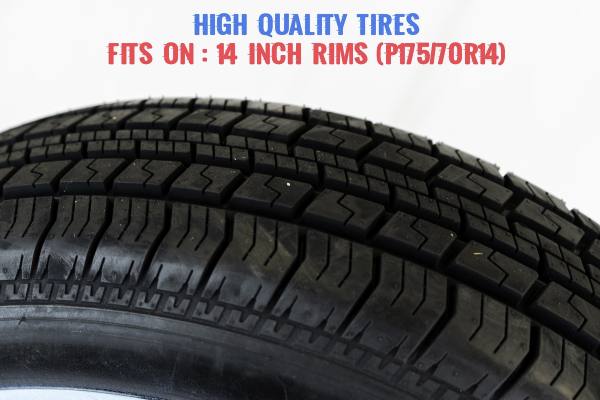 high-quality 175/70R14 Whitewall Tires Remington Touring 1.6 inch Shaved Whitewall - set of 4