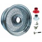 standard-100-spoke-wire-wheels 18X8 STANDARD CHROME 100 SPOKE LOWRIDER WIRE WHEELS - Single Wheel