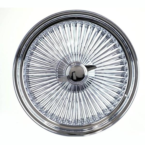 22x8 Chrome 150 Spoke Wire Wheels – Standard Knock-Off Style | Set of 4