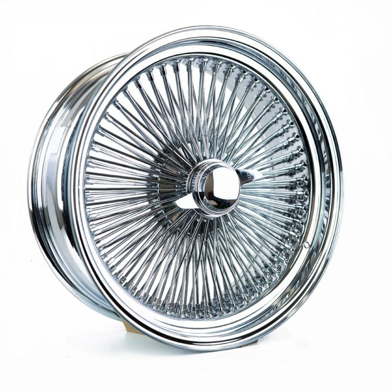 18X8 Standard Chrome 150 Spoke Lowrider Wire Wheels - Set of 4 - Ninja Tire