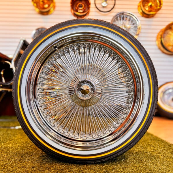 20-inch-wire-wheels-chrome-150-spoke-vogue-245-40-20-tires-front 20x8 wire wheels chrome 150 spoke ninja tire