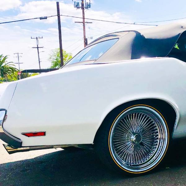 v-2 18x8" Standard Chrome Wire Wheels – 100 Spoke with Original Vogue Tires 245/40R18 – Mounted & Balanced – Set of 4