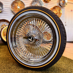 18-inch-wire-wheels-245-40-18-original-vogue-tires 18x8" Standard Chrome Wire Wheels – 100 Spoke with Original Vogue Tires 245/40R18 – Mounted & Balanced – Set of 4