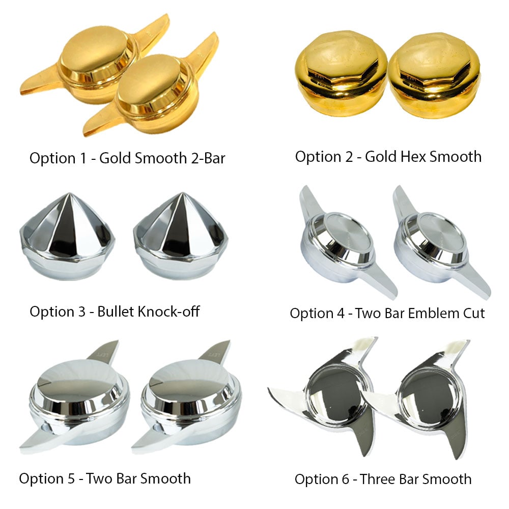 13×7 Reverse Gold Center 100-Spoke Wheels & Tires (24k)