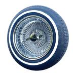 13x7 reverse chrome wire wheels with whitewall tires