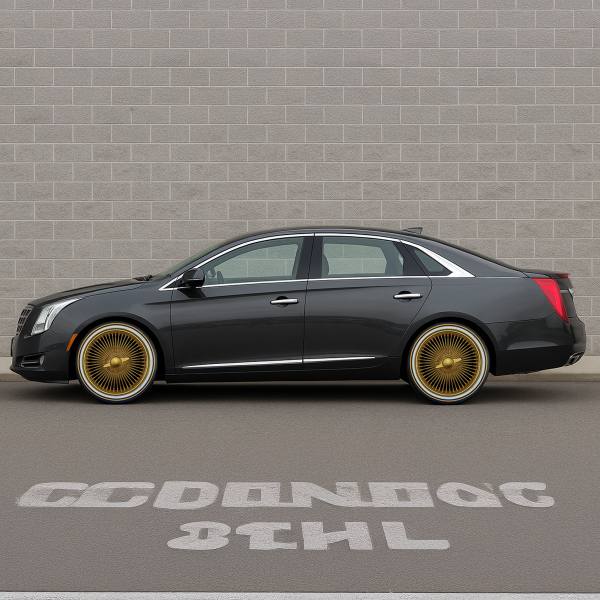2015-cadillac-xts-all-gold-150-spoke-wire-wheels-fwd-offset-black 20x8" FWD All Gold 150-Spoke Wire Wheels, Modern Fitment, Classic Gold – Set of 4