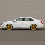 2015-cadillac-xts-all-gold-150-spoke-wire-wheels-fwd-offset-white 20x8" FWD All Gold 150-Spoke Wire Wheels, Modern Fitment, Classic Gold – Set of 4