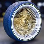 20x8-150-spoke-gold-center-2-final 20x8" Gold Center 150-Spoke Standard Wire Wheels + Vogue Tires (245/40R20) – Set of 4