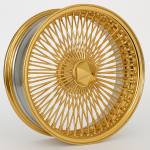 20x8-fwd-wire-wheels-150-spoke 20x8" FWD All Gold 150-Spoke Wire Wheels, Modern Fitment, Classic Gold – Set of 4