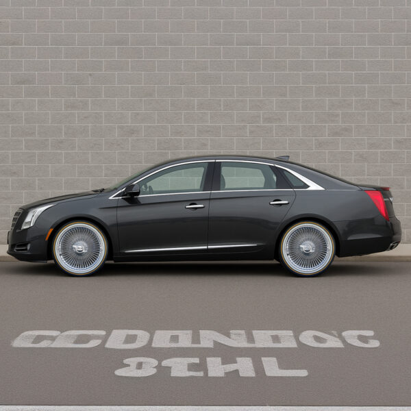 20x8" FWD 150-Spoke Chrome Wire Wheels + Vogue Tires (245/40R20) – Set of 4