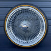 20x8 wire wheels fwd front view with original vogue brand tires.