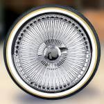 22x8” FWD Chrome Wire Wheels – 150 Spoke + Vogue Tires 265/35R22 | Complete Set