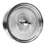 24x10-204-all-chrome 24X10 Standard Chrome 204 Spoke Wire Wheels - Set of 4