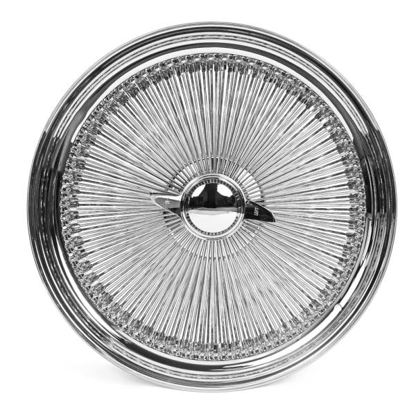 24X10 Staggered Chrome, Standard and Reverse 204 Spoke Wire Wheels - Set of 4