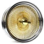 24x10-wire-wheels-204-spokes-gold-center-ninjatire 24x10 Gold Center 204 Spoke Wire Wheels with Chrome Lip – Standard Offset | Set of 4