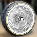 fwd-wire-wheels-150-spokes 18X8” Chrome FWD 100 Spoke Wire Wheels + Original Vogue Tires 245/40R18 – Complete Set | New Edition 2025