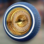 13x7 Gold Wire Wheels
