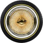17x8-100-spoke-standard-gold-center-wire-wheels-front Gold Center 15x7" Wire Wheels + 215/70R15 Original Vogue Tires – Complete Set