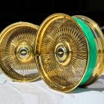 26" All Gold Staggered Wire Wheels – Forged Alloy Bolt-On | Set of 4