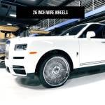 Rolls-royce-wire-wheel 26 inch Wire Wheels All Chrome Bolt On 5x127 +0 ET, 78.1 CB Chrome - One Rim