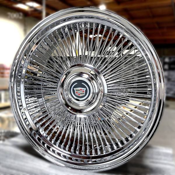22 inch Wire Wheels 22x9 Bolt On 5x127 +0 ET, 78.1 CB Chrome - set of 4