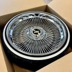 22-inch-wire-wheels-direct-bolt-with-whitewall-255-30-22-tires-in-the-box 22" Wire Wheels 22x9 Direct Bolt + 255/30R22 True Whitewall Tires - Set of 4