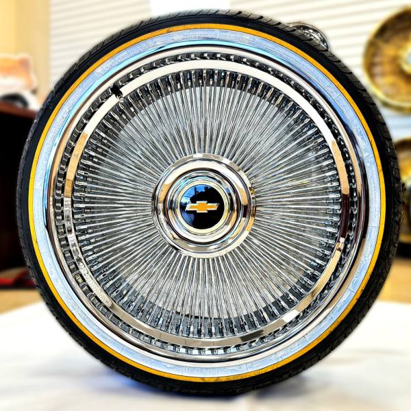 22x9” Forged Wire Wheels + 265/35R22 Vogue Tires – Direct Bolt, Chrome Finish | Set of 4