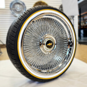 22x9-wire-wheels-floating-cap-chevy-cadillac-vogue-tires-265-35-22-v2 22x9” Forged Wire Wheels + 265/35R22 Vogue Tires - side view