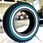 195-65R15-whitewall-blue-stripe 195/65R15 Whitewall and Blue Stripe Tires True whitewall Tires - Single