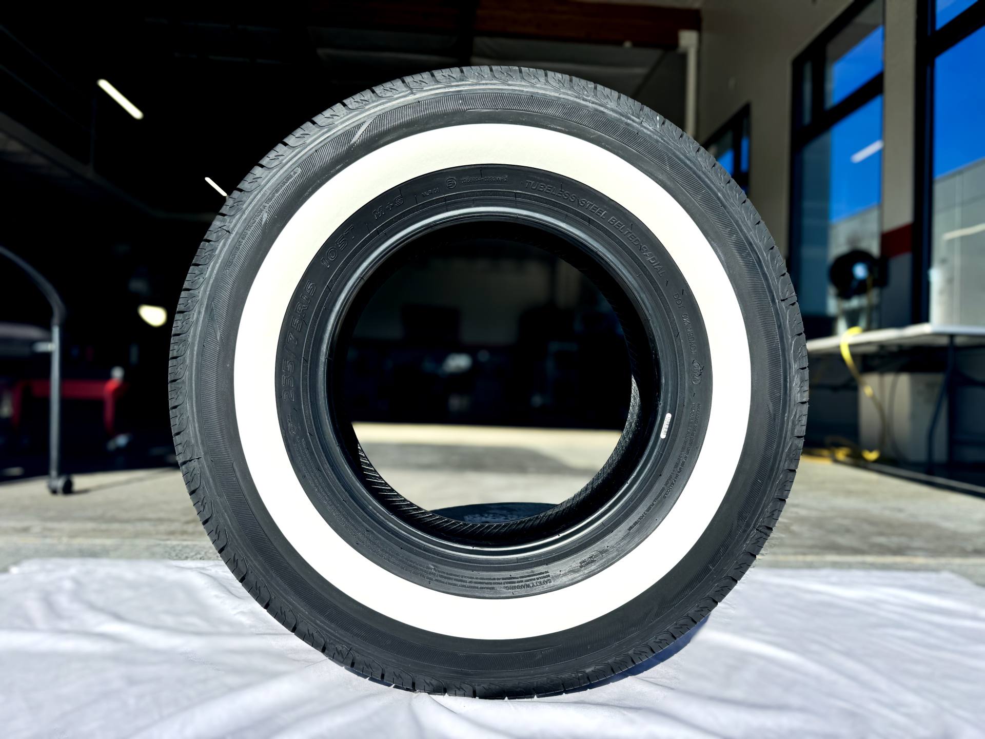 thumbnail image 2 of ATLAS 20" White Wall Tire Inserts – Vintage Look, 2 Pieces – Made In Türkiye 2 of 6