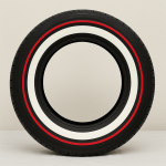 195-65-r15-whitewall-red-stripe-custom-handmade-tires-front 195/65R15 Whitewall & Red Stripe Tire – Custom Handmade in USA