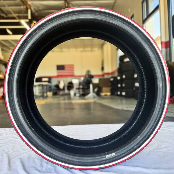 245/30R22 Red Stripe and Whitewall Tires Custom made – Low Profile Tire for Classic & Custom Rides