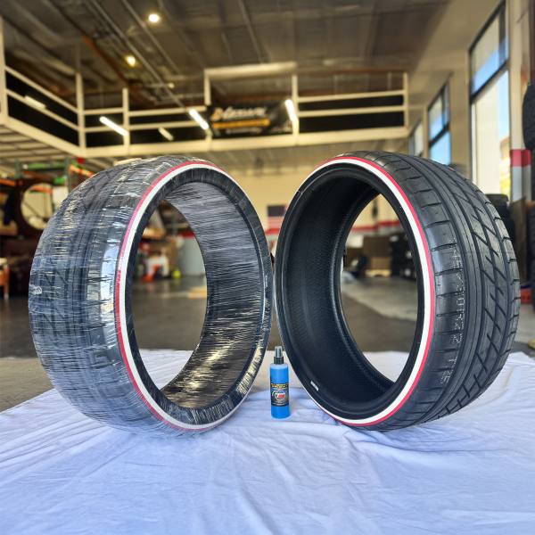 245/30R22 Red Stripe and Whitewall Tires Custom made – Low Profile Tire for Classic & Custom Rides