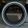 245/35R20 Whitewall and Blue Stripe Tire – Custom Handmade in USA | Single (Low Profile)