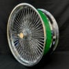 26” Chrome Dayton-Style Wire Wheels – Staggered Donk Set (26x9 / 26x10, 6” Lip Rear) | Knock-Off Hub | Custom Show Car Rims