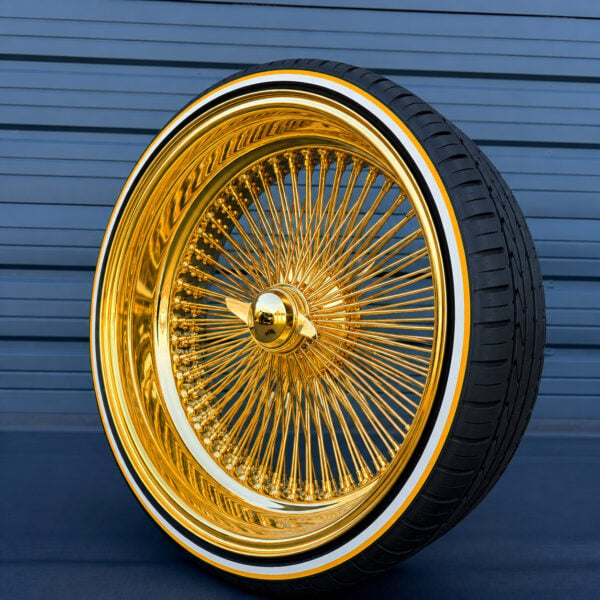 24x10" wire wheel reverse deep dish with 255/30R24 tires