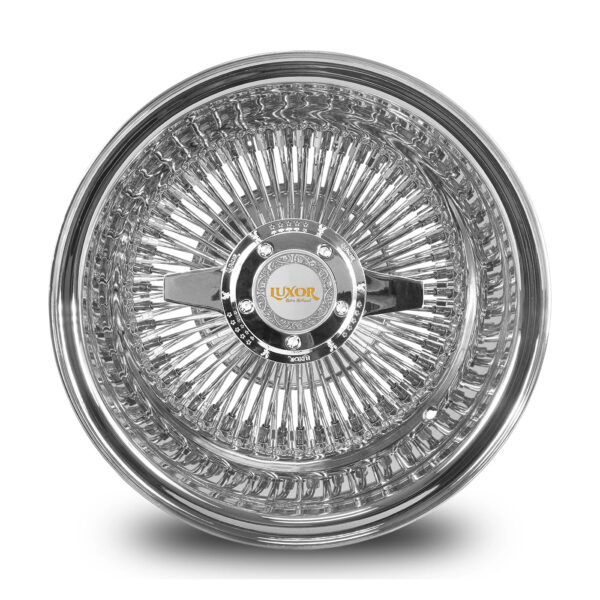 13x7 Reverse Chrome Wire Wheel – Deep Dish Side Angle