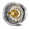 13-inch-wire-wheels-reverse-gold-nipple-gold-hub-chrome-lip-reverse-side Luxor 13x5.5 Wire Wheel – 72 Spoke Cross Lace with Gold Nipples, Hub, and Knock-Off