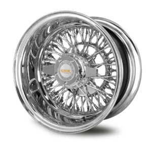 13x5.5-wire-wheels-reverse-chrome-72-spoke-cross-laced-side Luxor 72 Spoke Chrome Wire Wheel – Reverse Offset Deep Lip Side View