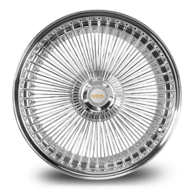 18×8 Luxor FWD Chrome Wire Wheels – 100 Spoke