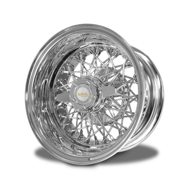 13×7 Chrome 60-Spoke Wire Wheels – Reverse Offset | Set of 4