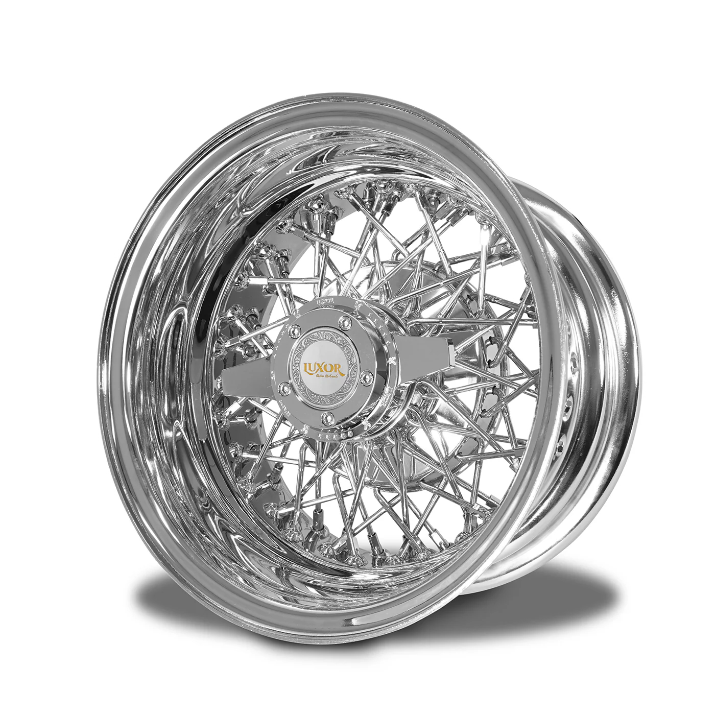 13×7 Chrome 60-Spoke Wire Wheels – Reverse Offset | Set of 4