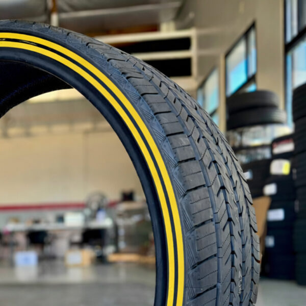255/30R24 Custom Double Gold Stripe – Ninja Signature Tires