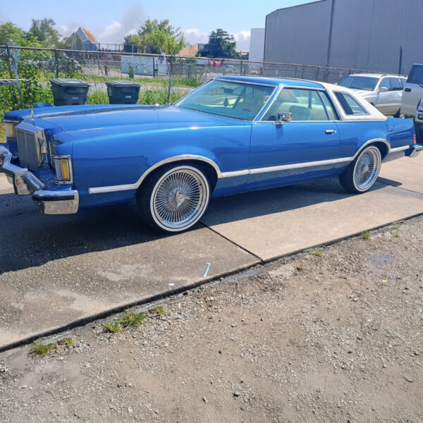 1979-Mercury-Cougar-XR7-on-a-20x8-wire-wheels-with-whitewall-tires 20x8 standard wire wheels 100 spoke on a 1979 Mercury Cougar XR7