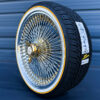 20x8 triple gold wire wheels and vogue tire set