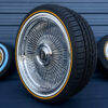 24" wire wheels chrome for Cadillac Escalade 6-lug forged bolt on wire wheels with vogue tires package
