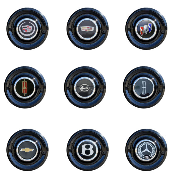 22x9” All Black Alloy Wire Wheels + 265/35R22 Original Vogue Tires – Bolt-On Floating Cap | Premium Black Powder Coat | Set of 4