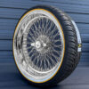 22x8-96-spokes-Quad-Cross-Laced-reverse-deep-dish-Chrome-265-35-22-origional-vogue-tires-side 22x8" wire wheels cross lace reverse deep dish + 265/35R22 original vogue tires - complete package
